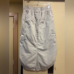 Democracy Beige Cargo Skirt M New